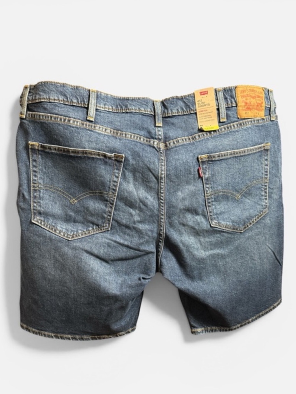 Levi’s 412 Slim Shorts Blue Denim Flex Eco Performance Size 44 - Picture 7 of 7